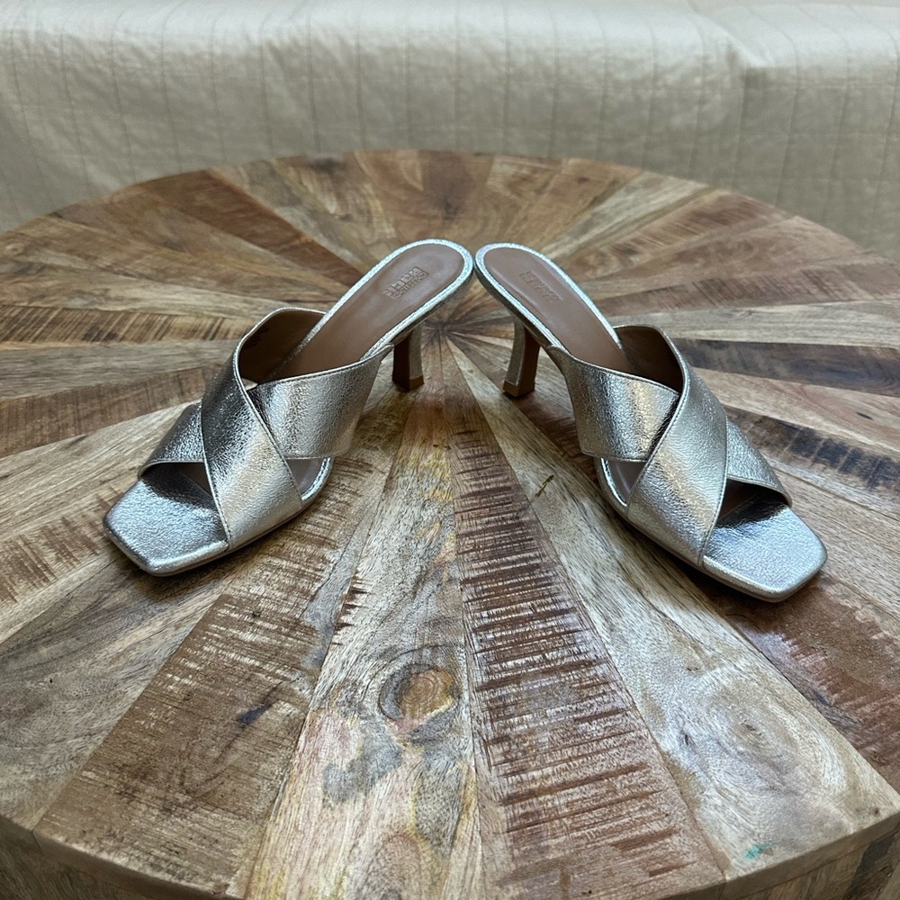 Nordstrom Rack Silver Women's Heeled Mules